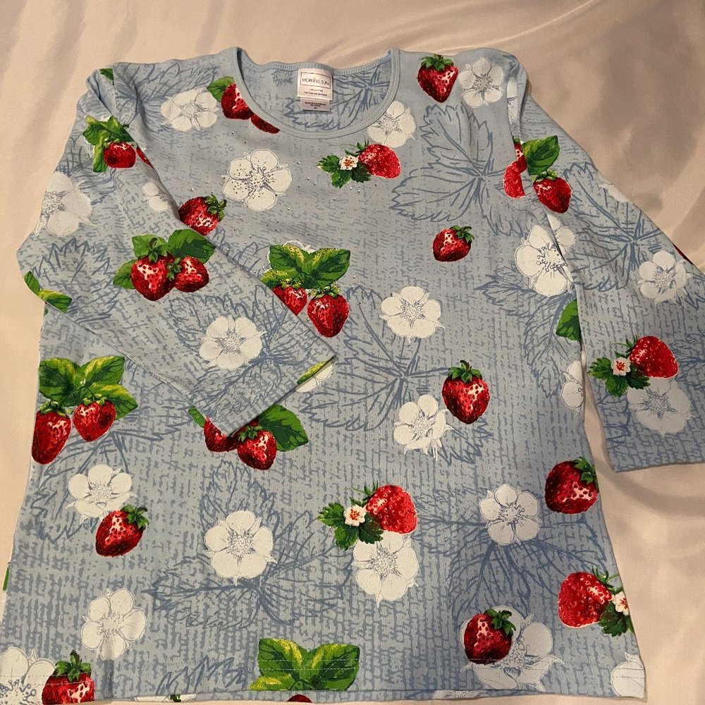 NWT 3/4  Sleeve, Strawberry T-shirt